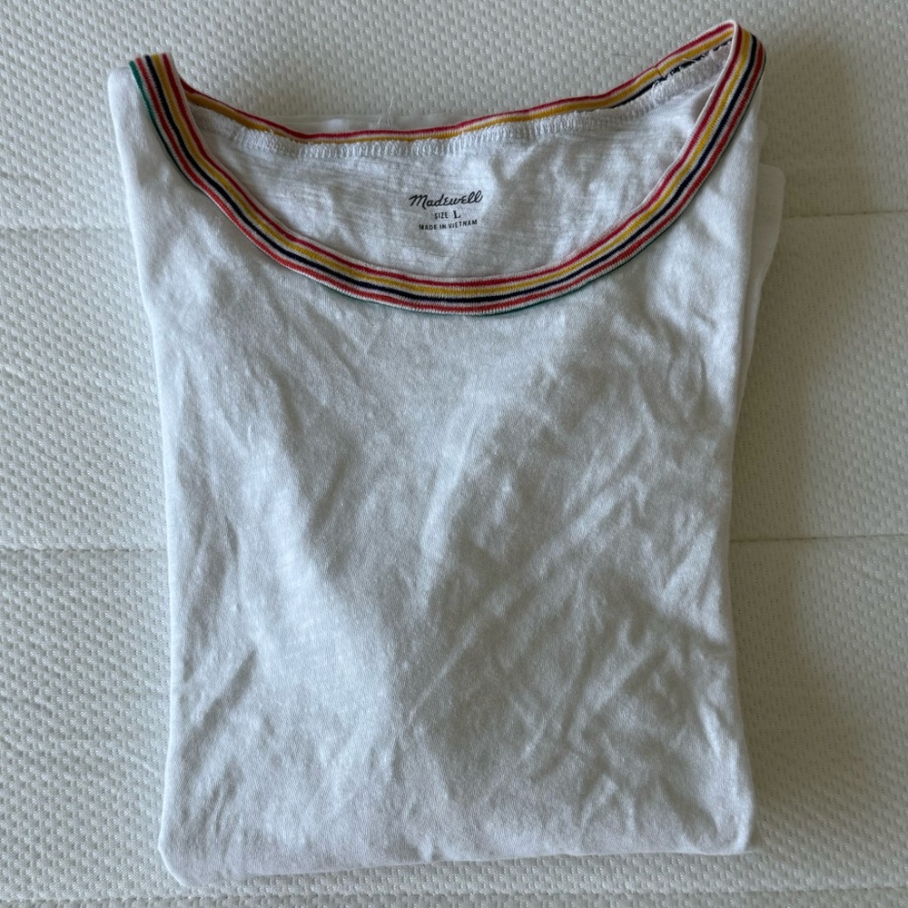 WHITE MADEWELL SHORT SLEEVE TSHIRT SIZE L